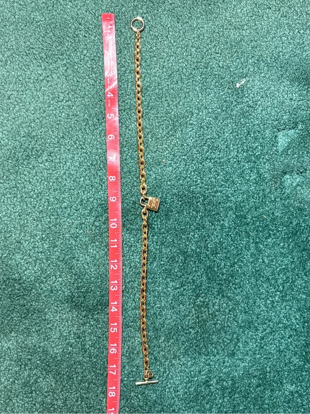 Michael Kors Padlock gold tone chain  Necklace/bracelet set - Picture 10 of 11